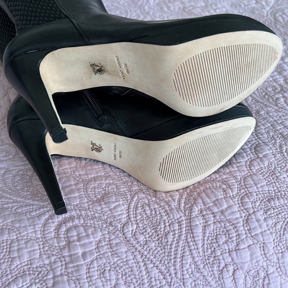 NEW! Vince Camuto Signature Black ELIANA Over the knee Leather Boots - Picture 6 of 9